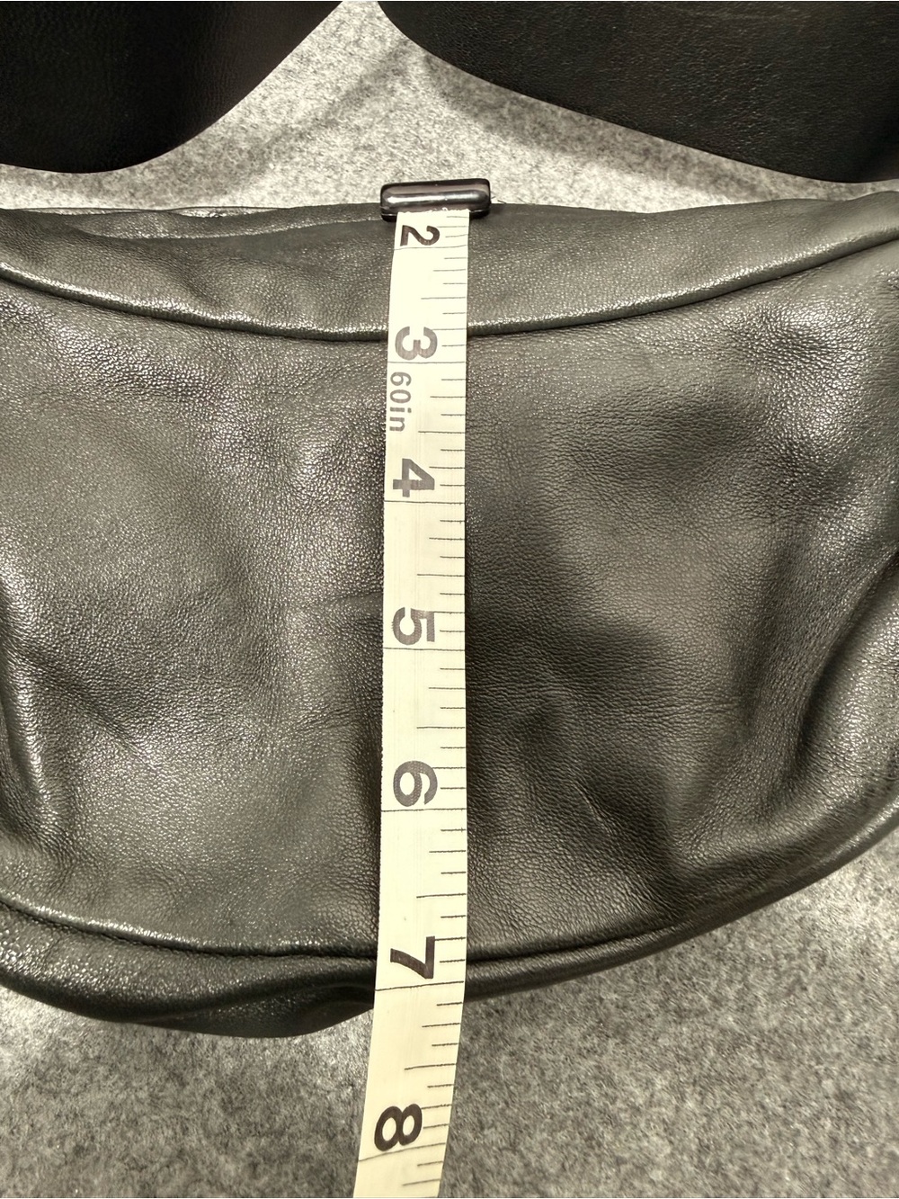 COS Black Leather Crescent Sling Crossbody Shoulder Bag - Picture 3 of 14